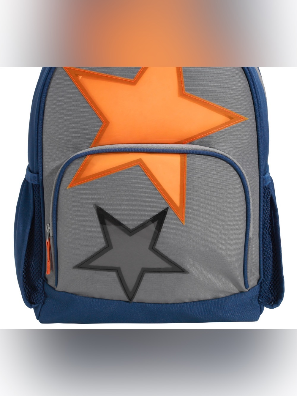 Pottery Barn Kids gray navy small Mackenzie Blue Colorful Stars backpack